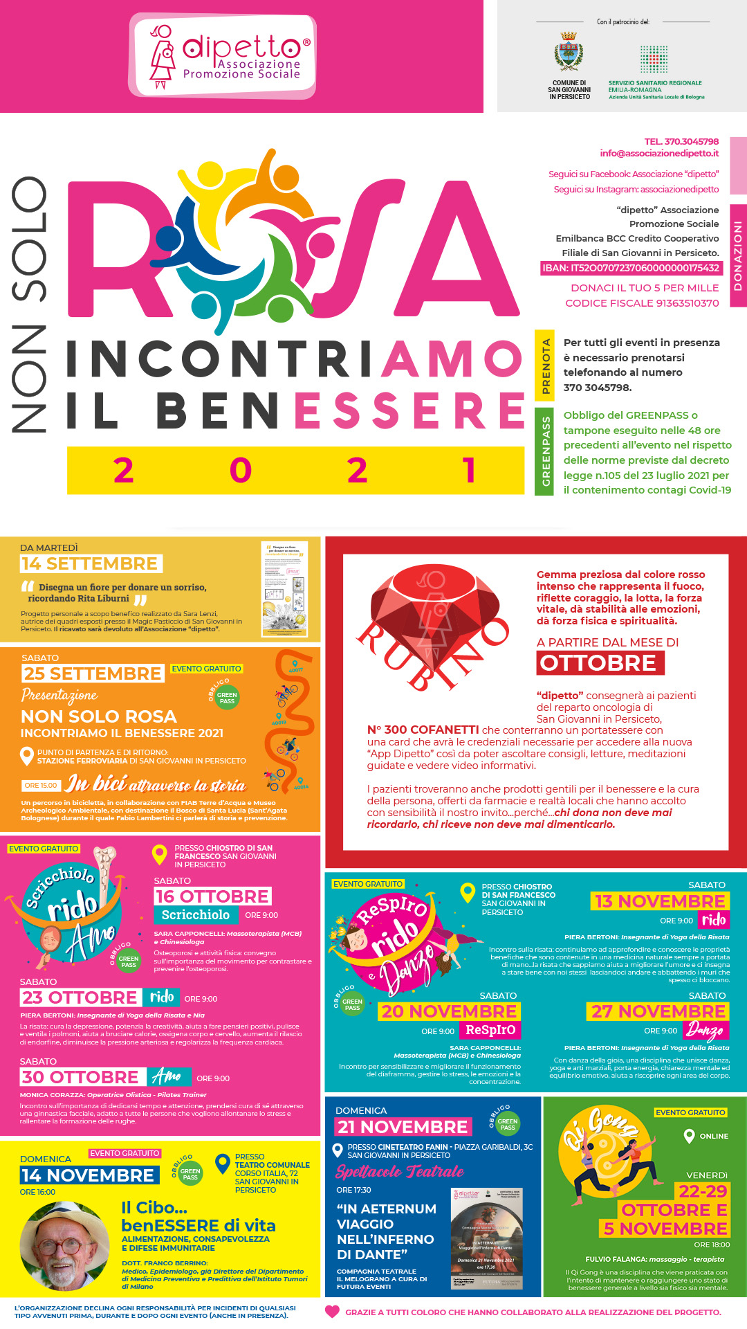 NON SOLO ROSA INCONTRIAMO IL BENESSERE 2021 
